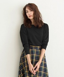 サイドスリットボートネックロンT