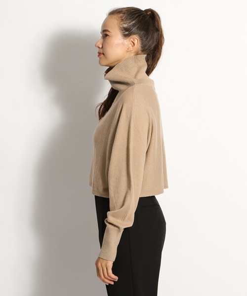 niko and...（ニコアンド）の「ショートドルマンタートルプルオーバー（ニット/セーター・レディース・カーキ/ベージュ/チャコール・MEDIUM/LARGE）」の8枚目の写真