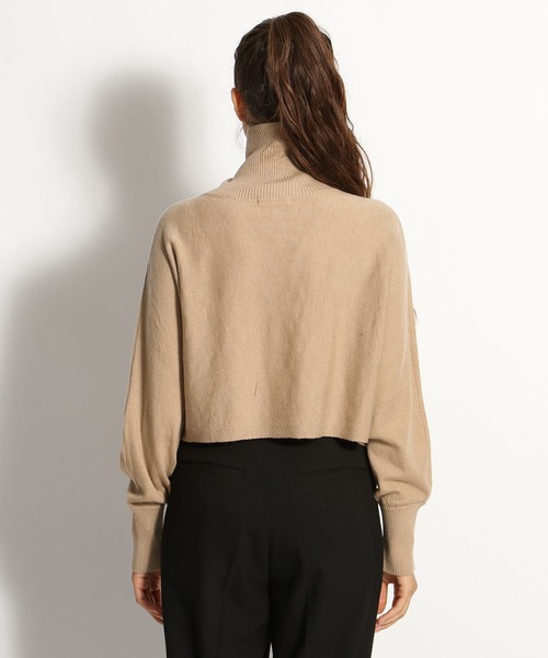 niko and...（ニコアンド）の「ショートドルマンタートルプルオーバー（ニット/セーター・レディース・カーキ/ベージュ/チャコール・MEDIUM/LARGE）」の9枚目の写真