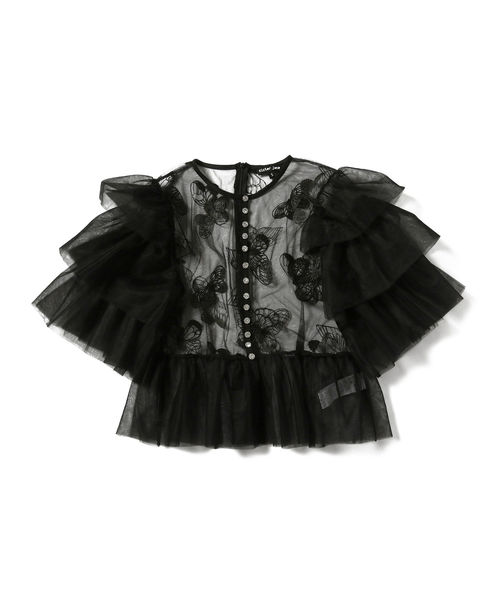 Ray BEAMS（レイビームス）の「sister jane / Flutter Peplum Blouse（シャツ/ブラウス・レディース・ブラック・ONE SIZE）」の3枚目の写真