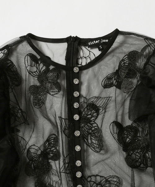 Ray BEAMS（レイビームス）の「sister jane / Flutter Peplum Blouse（シャツ/ブラウス・レディース・ブラック・ONE SIZE）」の4枚目の写真