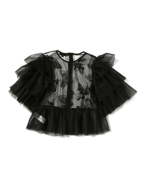 Ray BEAMS（レイビームス）の「sister jane / Flutter Peplum Blouse（シャツ/ブラウス・レディース・ブラック・ONE SIZE）」の6枚目の写真
