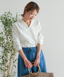 NOMBRE IMPAIR | ステッチドビーコンビ　オープンカラーＰ／Ｏ(Tシャツ/カットソー)