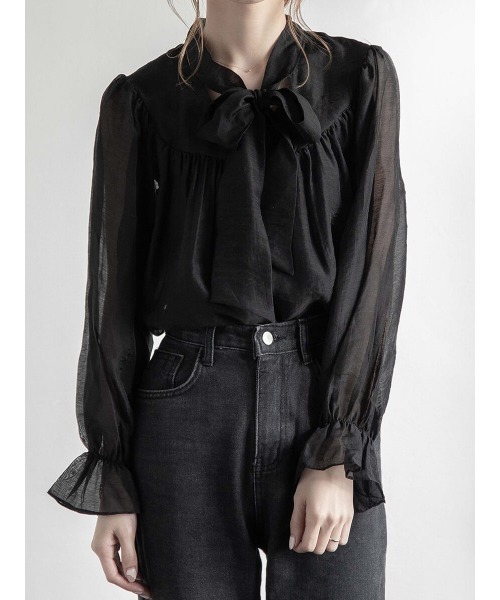 amel（エイメル）の「ボウタイブラウス（シャツ/ブラウス・レディース・ブラック・FREE）」の6枚目の写真