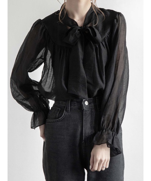 amel（エイメル）の「ボウタイブラウス（シャツ/ブラウス・レディース・ブラック・FREE）」の7枚目の写真