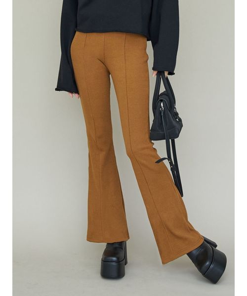 EMODA（エモダ）の「パネルパターンフレアパンツ（その他パンツ・レディース・ブラック/ベージュ/ライム・FREE）」の3枚目の写真