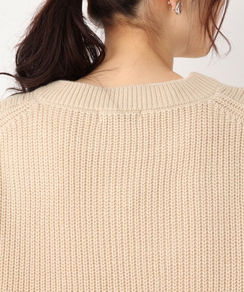 GLOBAL WORK（グローバルワーク）の「ニットベストレイヤードワンピース/861960（ワンピース・レディース・オフホワイト/ブラウン系その他6・MEDIUM/LARGE）」の14枚目の写真