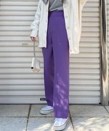 《ZOZO限定》センタープレスサイドスリットスラックスパンツ
