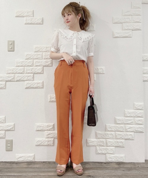 EPIMI E'PIMMY（エピミエピミー）の「《ZOZO限定》センタープレスサイドスリットスラックスパンツ（スラックス・レディース・ブラック/ベージュ/ブルー/パープル/オレンジ/モカ/カーキ/マスタード/ラベンダー・MEDIUM）」の18枚目の写真