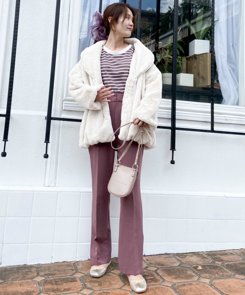 EPIMI E'PIMMY（エピミエピミー）の「《ZOZO限定》センタープレスサイドスリットスラックスパンツ（スラックス・レディース・ブラック/ベージュ/ブルー/パープル/オレンジ/モカ/カーキ/マスタード/ラベンダー・MEDIUM）」の20枚目の写真