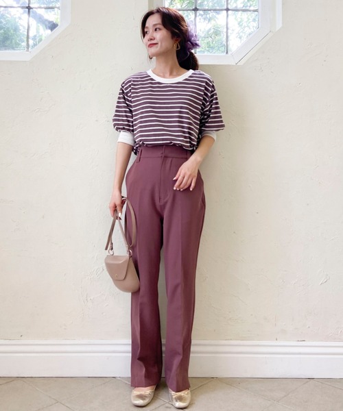 EPIMI E'PIMMY（エピミエピミー）の「《ZOZO限定》センタープレスサイドスリットスラックスパンツ（スラックス・レディース・ブラック/ベージュ/ブルー/パープル/オレンジ/モカ/カーキ/マスタード/ラベンダー・MEDIUM）」の21枚目の写真