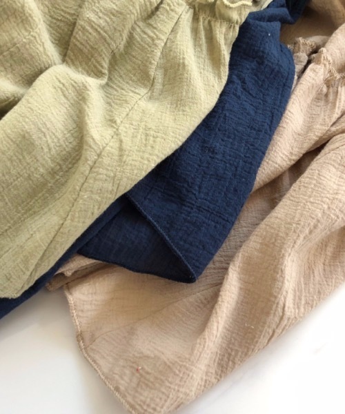 M y u(ミュー)の「アシンメトリーティアードスカート(スカート・レディース・ホワイト/ベージュ/ライトカーキ/グレイッシュベージュ/ネイビー/ピンク/グレー・FREE)」の16枚目の写真