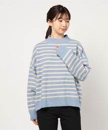 mayblue ボーダーニット