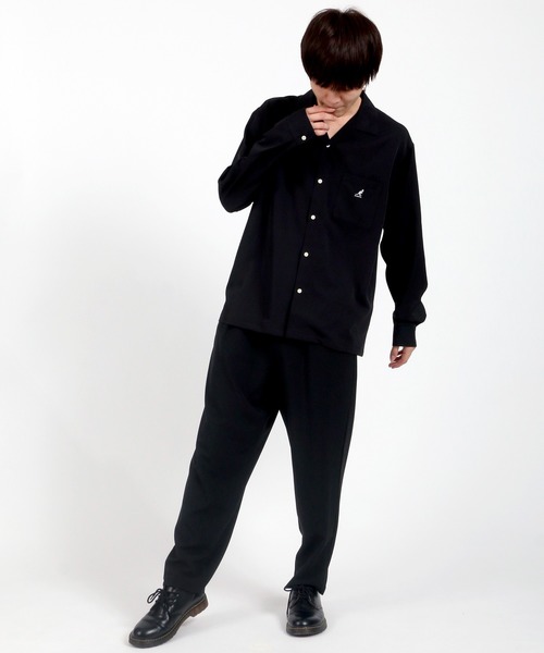 KANGOL(カンゴール)の「【KANGOL】ポリトロピカル オープンカラー シャツジャケット/開襟シャツ(シャツ/ブラウス・メンズ・ホワイト/ブラック/ベージュ/カーキ/ブルーグリーン・M/L/XL)」の19枚目の写真