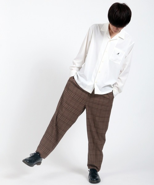 KANGOL(カンゴール)の「【KANGOL】ポリトロピカル オープンカラー シャツジャケット/開襟シャツ(シャツ/ブラウス・メンズ・ホワイト/ブラック/ベージュ/カーキ/ブルーグリーン・M/L/XL)」の13枚目の写真