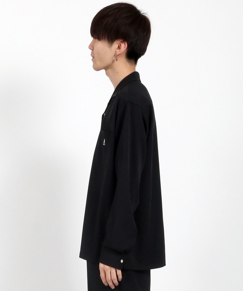 KANGOL(カンゴール)の「【KANGOL】ポリトロピカル オープンカラー シャツジャケット/開襟シャツ(シャツ/ブラウス・メンズ・ホワイト/ブラック/ベージュ/カーキ/ブルーグリーン・M/L/XL)」の6枚目の写真