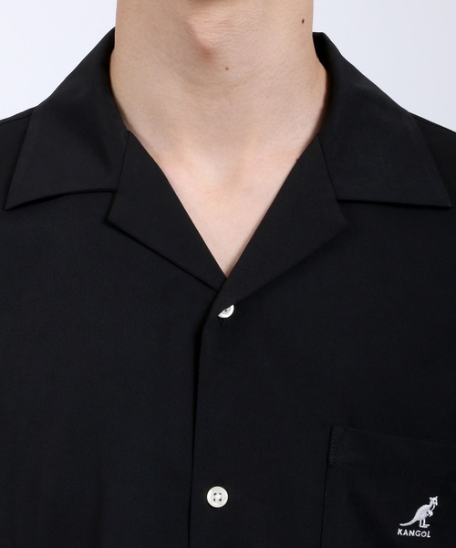KANGOL(カンゴール)の「【KANGOL】ポリトロピカル オープンカラー シャツジャケット/開襟シャツ(シャツ/ブラウス・メンズ・ホワイト/ブラック/ベージュ/カーキ/ブルーグリーン・M/L/XL)」の8枚目の写真
