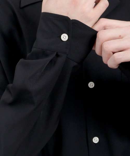 KANGOL(カンゴール)の「【KANGOL】ポリトロピカル オープンカラー シャツジャケット/開襟シャツ(シャツ/ブラウス・メンズ・ホワイト/ブラック/ベージュ/カーキ/ブルーグリーン・M/L/XL)」の10枚目の写真