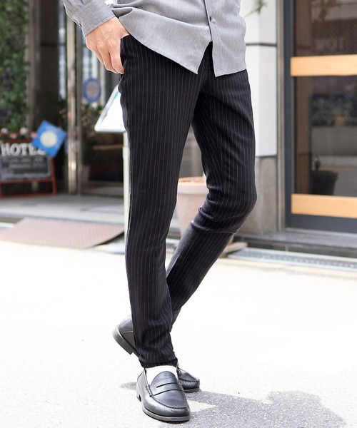 roshell（ロシェル）の「カツラギ ストレッチ スキニーパンツ（チノパンツ・メンズ・ブラック系その他2/ホワイト系その他2/ブラウン系その他/ブラウン系その他2/ライトベージュ/ブルー系その他/ワイン/ブラック系その他3/ホワイト/ライトグレー/ブラック/ブラック系その他/グレー/グレー系その他/ホワイト系その他/ブラウン/モカ/カーキ/ネイビー/その他1/ライトインディゴブルー/インディゴブルー/グレイッシュベージュ/チャコールグレー/グレー系その他2/ベージュ/アイボリー・SMALL/MEDIUM/LARGE/X-LARGE/XX-LARGE）」の7枚目の写真