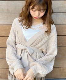 apres jour | ケーブルトッパーカーディガン【ZOZOTOWN限定アイテム】(カーディガン/ボレロ)