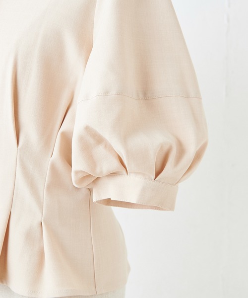 one after another NICE CLAUP（ワンアフターアナザーナイスクラップ）の「袖タック麻風ブラウス（シャツ/ブラウス・レディース・ベージュ/ダークパープル/ラベンダー/テラコッタ・FREE）」の14枚目の写真