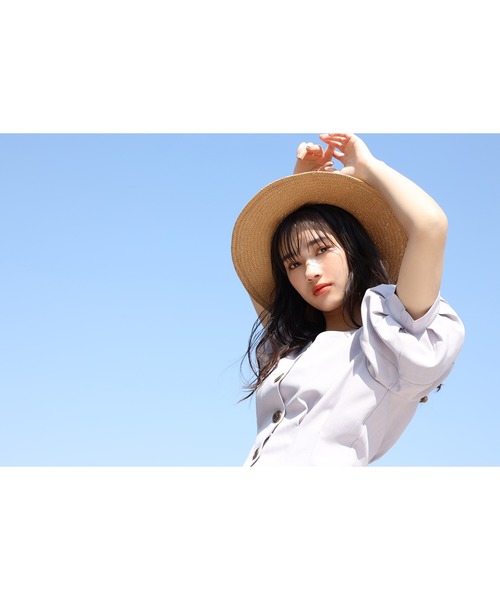 one after another NICE CLAUP（ワンアフターアナザーナイスクラップ）の「袖タック麻風ブラウス（シャツ/ブラウス・レディース・ベージュ/ダークパープル/ラベンダー/テラコッタ・FREE）」の15枚目の写真