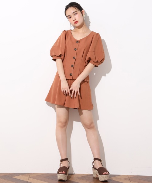 one after another NICE CLAUP（ワンアフターアナザーナイスクラップ）の「袖タック麻風ブラウス（シャツ/ブラウス・レディース・ベージュ/ダークパープル/ラベンダー/テラコッタ・FREE）」の11枚目の写真