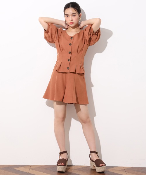 one after another NICE CLAUP（ワンアフターアナザーナイスクラップ）の「袖タック麻風ブラウス（シャツ/ブラウス・レディース・ベージュ/ダークパープル/ラベンダー/テラコッタ・FREE）」の16枚目の写真