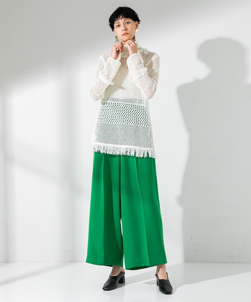 UNITED TOKYO（ユナイテッドトウキョウ）の「チェーンメイルニット（ニット/セーター・レディース・ホワイト/グリーン・0）」の19枚目の写真