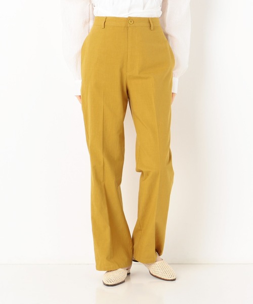 archives(アルシーヴ)の「麻調フレアパンツ(その他パンツ・レディース・イエロー/グリーン/アイボリー/ブルー・MEDIUM)」の1枚目の写真