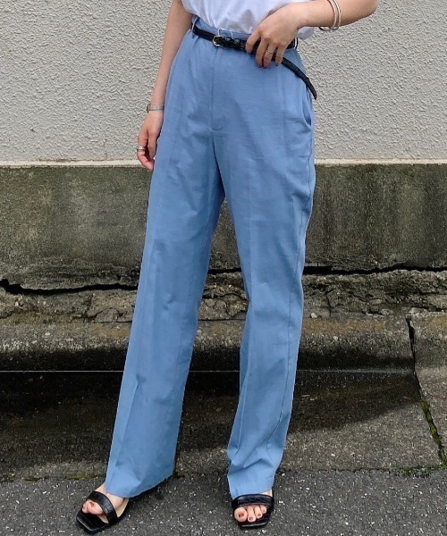 archives(アルシーヴ)の「麻調フレアパンツ(その他パンツ・レディース・イエロー/グリーン/アイボリー/ブルー・MEDIUM)」の4枚目の写真