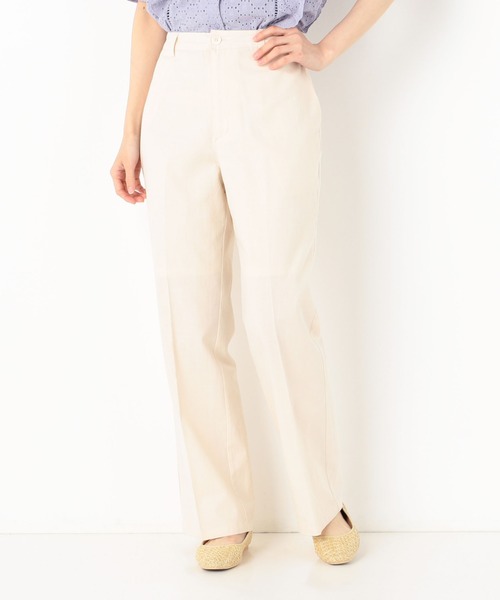 archives(アルシーヴ)の「麻調フレアパンツ(その他パンツ・レディース・イエロー/グリーン/アイボリー/ブルー・MEDIUM)」の2枚目の写真