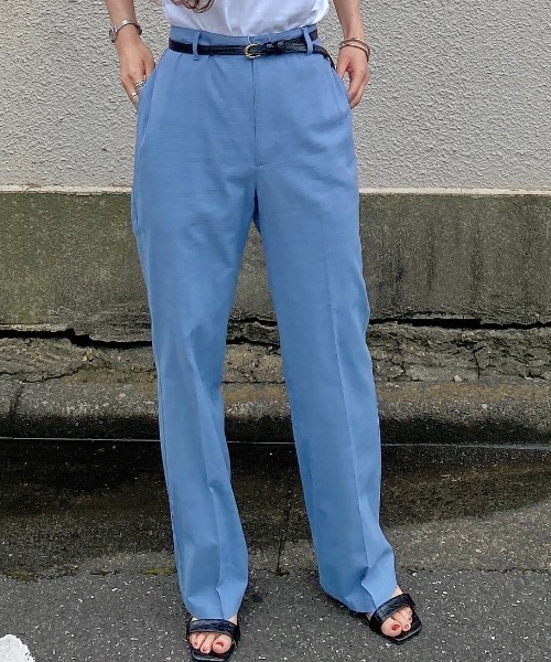 archives(アルシーヴ)の「麻調フレアパンツ(その他パンツ・レディース・イエロー/グリーン/アイボリー/ブルー・MEDIUM)」の7枚目の写真