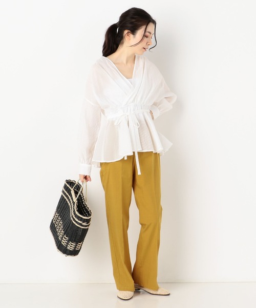 archives(アルシーヴ)の「麻調フレアパンツ(その他パンツ・レディース・イエロー/グリーン/アイボリー/ブルー・MEDIUM)」の16枚目の写真