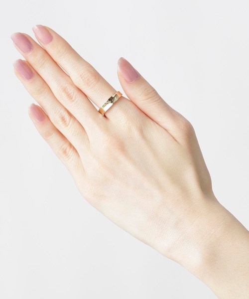 COCOSHNIK(ココシュニック)の「K10逆アール リング(リング・レディース・ホワイト系その他7・12号/14号)」の6枚目の写真