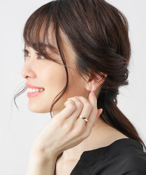 COCOSHNIK(ココシュニック)の「K10逆アール リング(リング・レディース・ホワイト系その他7・12号/14号)」の10枚目の写真