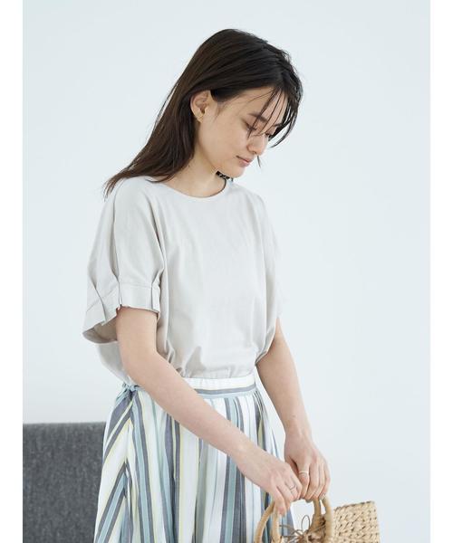 AMERICAN HOLIC(アメリカンホリック)の「タックスリーブドルマンカットプルオーバー *〇(Tシャツ/カットソー・レディース・チャコールグレー/ライトグレー/オフホワイト・FREE)」の8枚目の写真