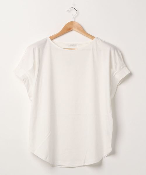 AMERICAN HOLIC(アメリカンホリック)の「タックスリーブドルマンカットプルオーバー *〇(Tシャツ/カットソー・レディース・チャコールグレー/ライトグレー/オフホワイト・FREE)」の4枚目の写真