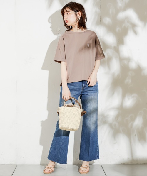 natural couture(ナチュラルクチュール)の「長さ変えれるフレアデニム(デニムパンツ・レディース・インディゴブルー/ブルー・SMALL/MEDIUM)」の8枚目の写真