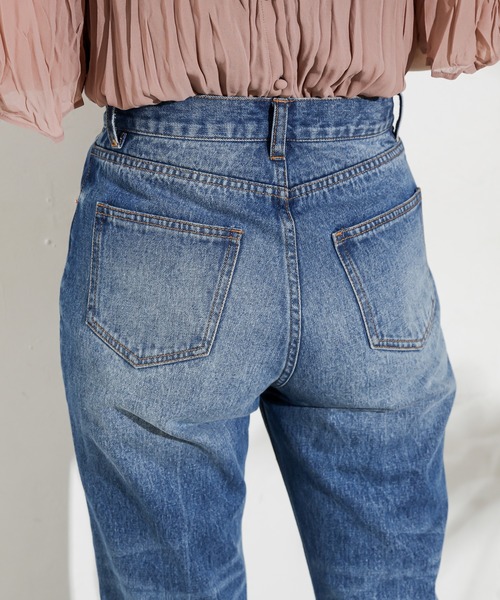 natural couture(ナチュラルクチュール)の「長さ変えれるフレアデニム(デニムパンツ・レディース・インディゴブルー/ブルー・SMALL/MEDIUM)」の15枚目の写真