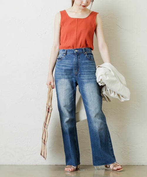 natural couture(ナチュラルクチュール)の「長さ変えれるフレアデニム(デニムパンツ・レディース・インディゴブルー/ブルー・SMALL/MEDIUM)」の17枚目の写真