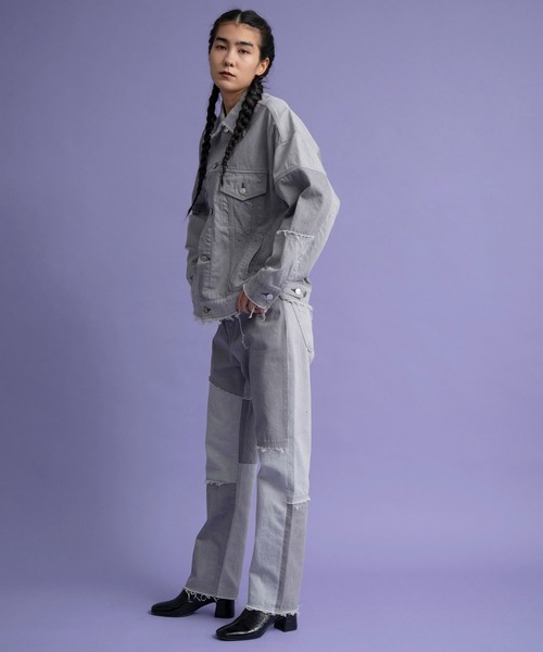 MAISON SPECIAL(メゾンスペシャル)の「リメイクライクテーパードデニムパンツ【MAISON SPECIAL/メゾンスペシャル】■セットアップ対応■(デニムパンツ・レディース・ホワイト/ブラック/グレー・38/36)」の19枚目の写真