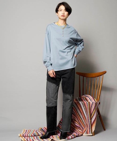 MAISON SPECIAL(メゾンスペシャル)の「リメイクライクテーパードデニムパンツ【MAISON SPECIAL/メゾンスペシャル】■セットアップ対応■(デニムパンツ・レディース・ホワイト/ブラック/グレー・38/36)」の16枚目の写真