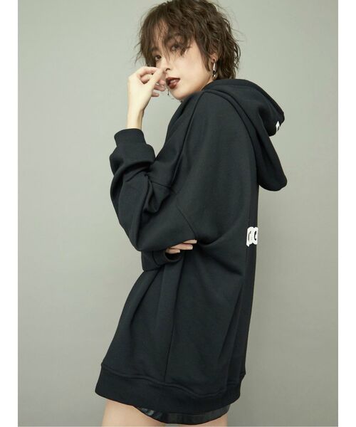 GYDA（ジェイダ）の「NO REGRETS BIG PK（パーカー・レディース・ブラック/ピンク/カーキ/オフホワイト・FREE）」の13枚目の写真