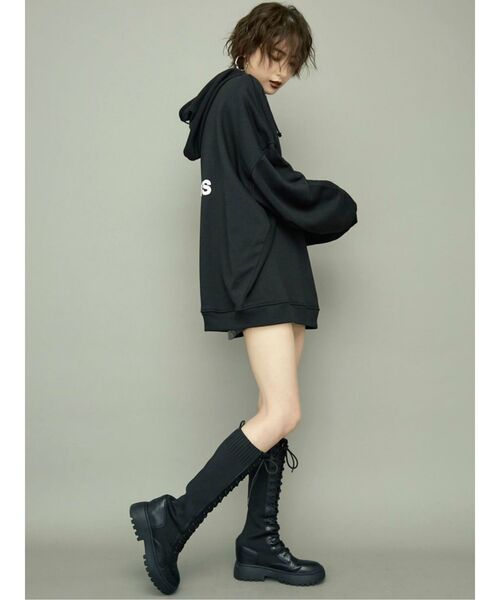 GYDA（ジェイダ）の「NO REGRETS BIG PK（パーカー・レディース・ブラック/ピンク/カーキ/オフホワイト・FREE）」の11枚目の写真