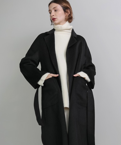 chuclla(チュクラ)の「【chuclla】Basic wool chesterfield coat sb-2 cb-1 chw1334(チェスターコート・レディース・アイボリー/ベージュ/ブラック・S/M/L)」の3枚目の写真