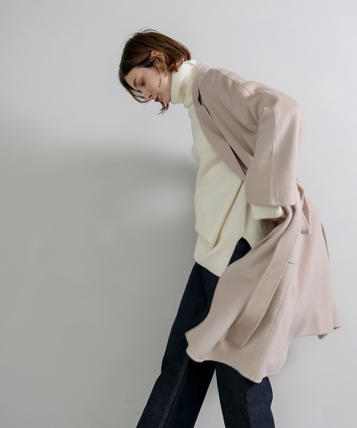 chuclla(チュクラ)の「【chuclla】Basic wool chesterfield coat sb-2 cb-1 chw1334(チェスターコート・レディース・アイボリー/ベージュ/ブラック・S/M/L)」の8枚目の写真