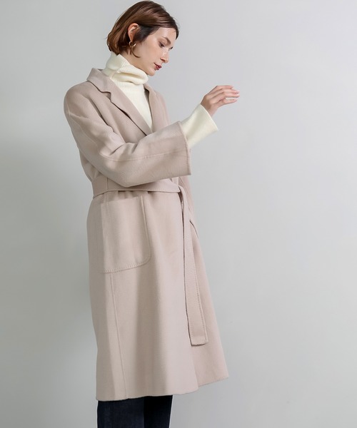 chuclla(チュクラ)の「【chuclla】Basic wool chesterfield coat sb-2 cb-1 chw1334(チェスターコート・レディース・アイボリー/ベージュ/ブラック・S/M/L)」の13枚目の写真