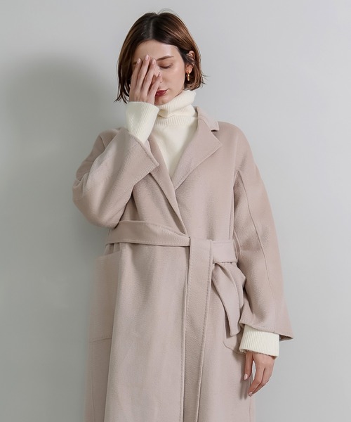 chuclla(チュクラ)の「【chuclla】Basic wool chesterfield coat sb-2 cb-1 chw1334(チェスターコート・レディース・アイボリー/ベージュ/ブラック・S/M/L)」の16枚目の写真