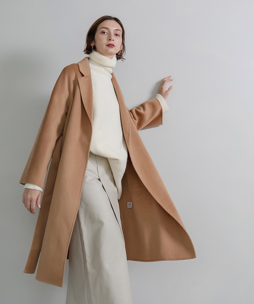 chuclla(チュクラ)の「【chuclla】Basic wool chesterfield coat sb-2 cb-1 chw1334(チェスターコート・レディース・アイボリー/ベージュ/ブラック・S/M/L)」の20枚目の写真